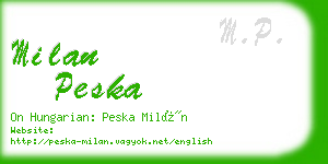 milan peska business card